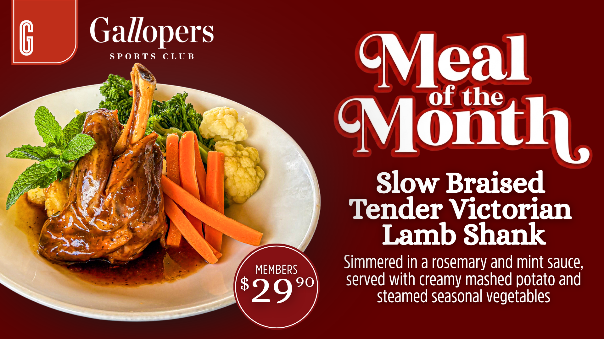 Gallopers Meal of the month May